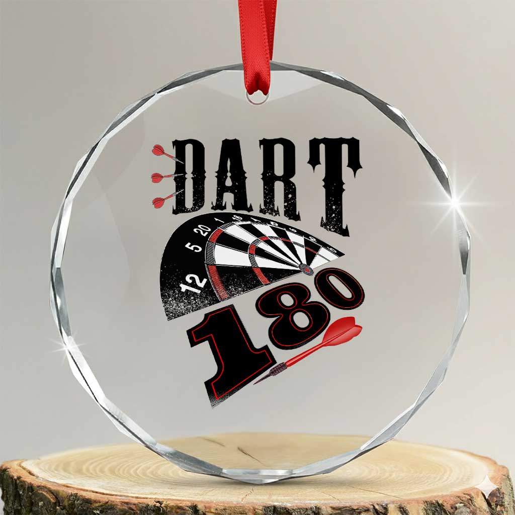 Max Score 180 Darts Lover Crystal Glass Ornament Darts Team Party Gift TS12 Transparent Glass 3'' Circle Print Your Wear