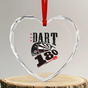 Max Score 180 Darts Lover Heart Crystal Glass Ornament Darts Team Party Gift TS12 Transparent Glass 3'' Heart Print Your Wear