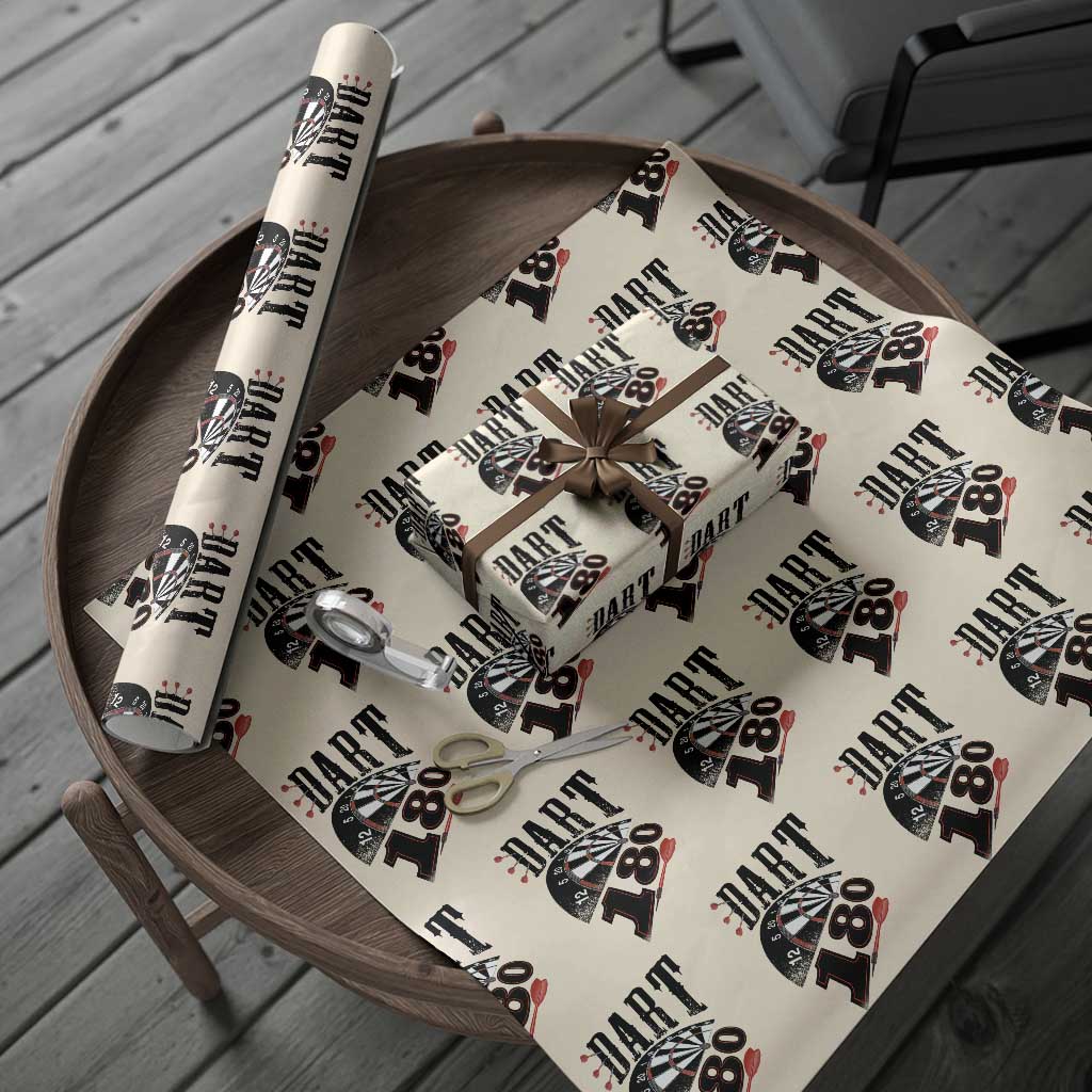 Max Score 180 Darts Lover Wrapping Paper Roll Darts Team Party Gift TS12 Beige Print Your Wear