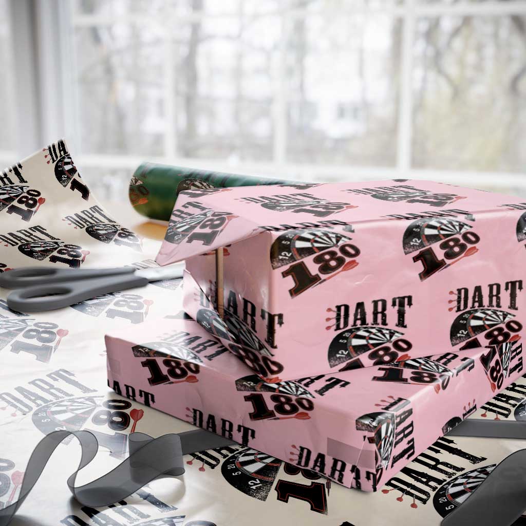 Max Score 180 Darts Lover Wrapping Paper Roll Darts Team Party Gift TS12 Light Pink Print Your Wear