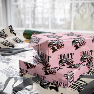 Max Score 180 Darts Lover Wrapping Paper Roll Darts Team Party Gift TS12 Light Pink Print Your Wear