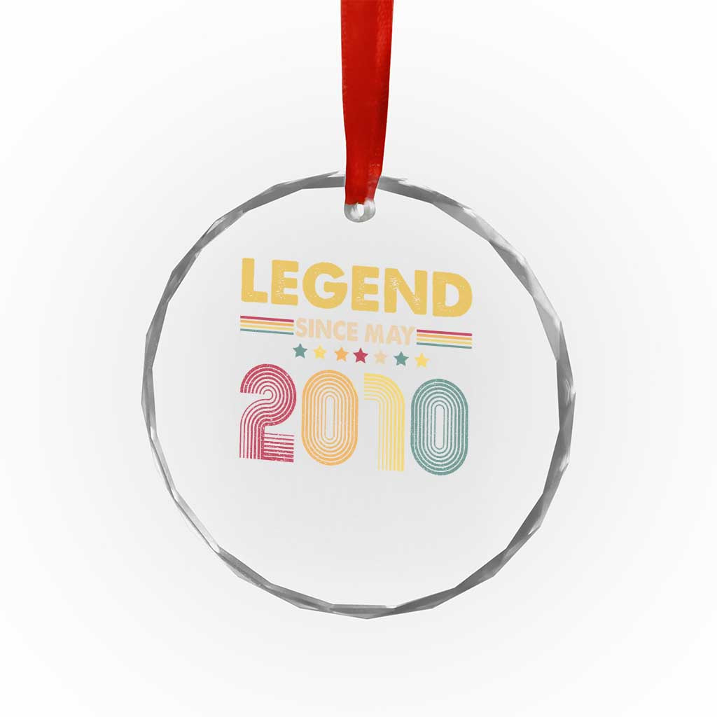 May 16th Birthday Crystal Glass Ornament Legends Since May 2010 Retro Bday TS11 Print Your Wear