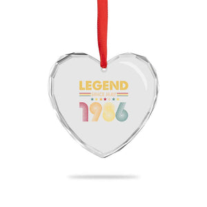 May 40th Birthday Heart Crystal Glass Ornament Legends Since May 1986 Retro Bday TS11 Print Your Wear