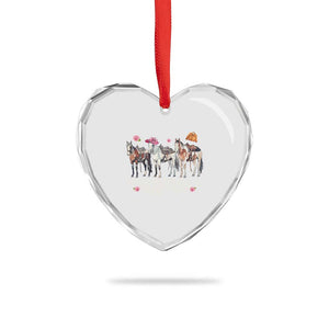 May The Horse Be With You Derby Day 2026 Heart Crystal Glass Ornament Funny Horse Racing Triple Horse Equestrian Graphic TS02 Print Your Wear