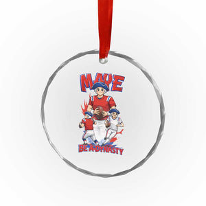 Maye Be A Dynasty Crystal Glass Ornament Funny QB Football Fan TS12 Print Your Wear