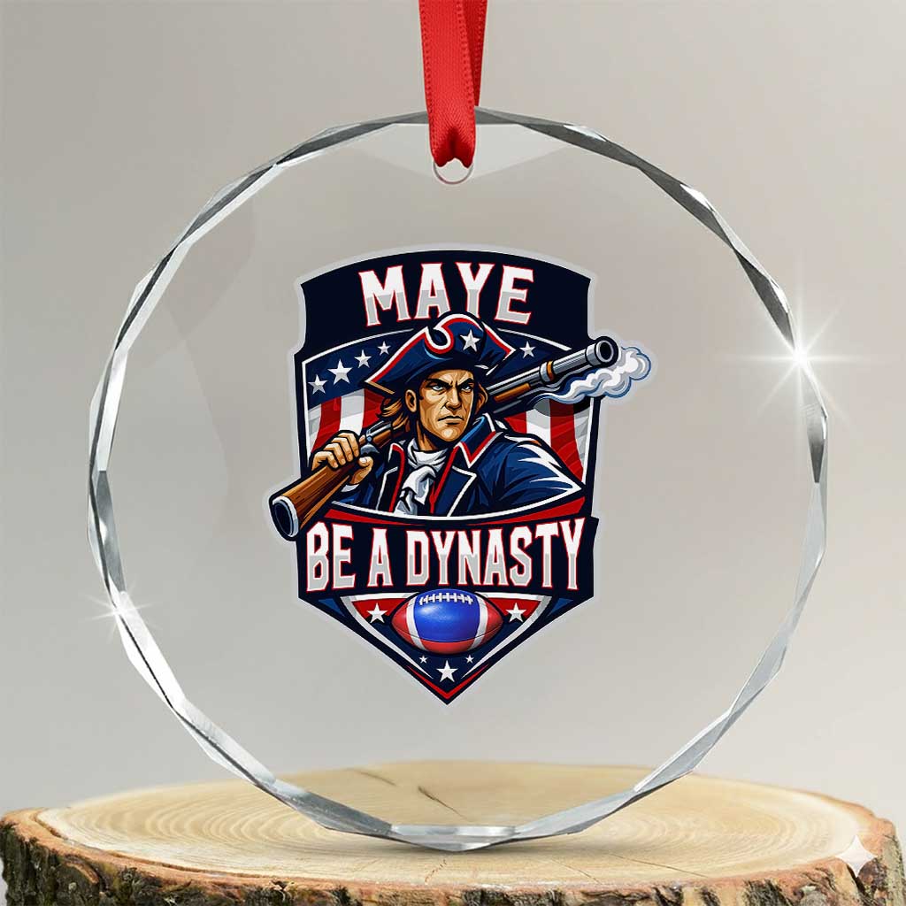 Maye Be A Dynasty Crystal Glass Ornament Quarterback Football Fan TS12 Transparent Glass 3'' Circle Print Your Wear