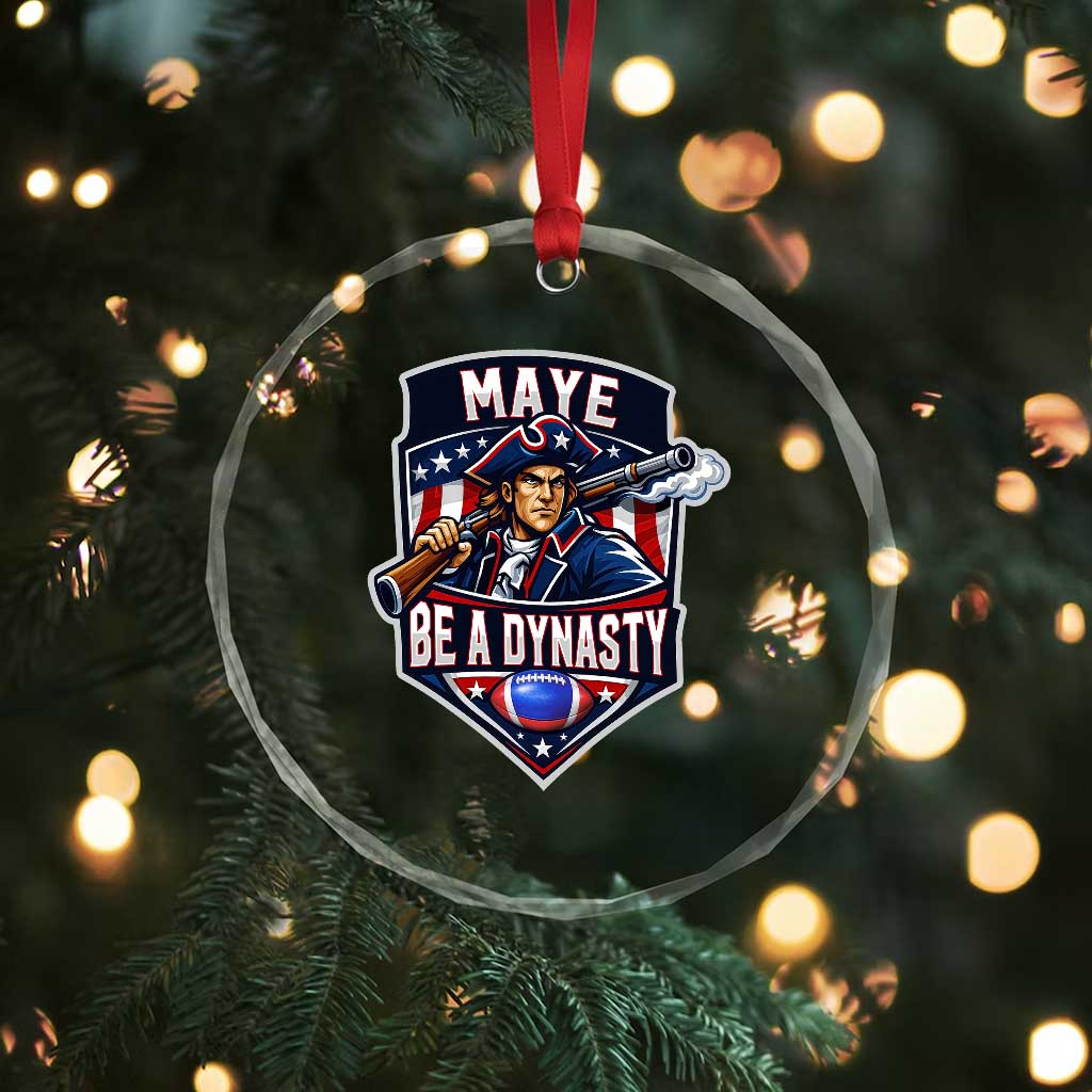 Maye Be A Dynasty Crystal Glass Ornament Quarterback Football Fan TS12 Print Your Wear