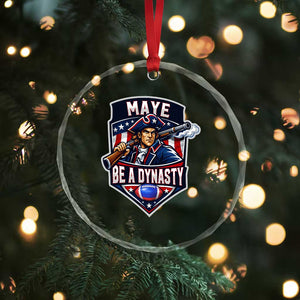 Maye Be A Dynasty Crystal Glass Ornament Quarterback Football Fan TS12 Print Your Wear