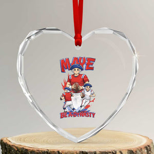 Maye Be A Dynasty Heart Crystal Glass Ornament Funny QB Football Fan TS12 Transparent Glass 3'' Heart Print Your Wear