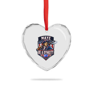 Maye Be A Dynasty Heart Crystal Glass Ornament Quarterback Football Fan TS12 Print Your Wear