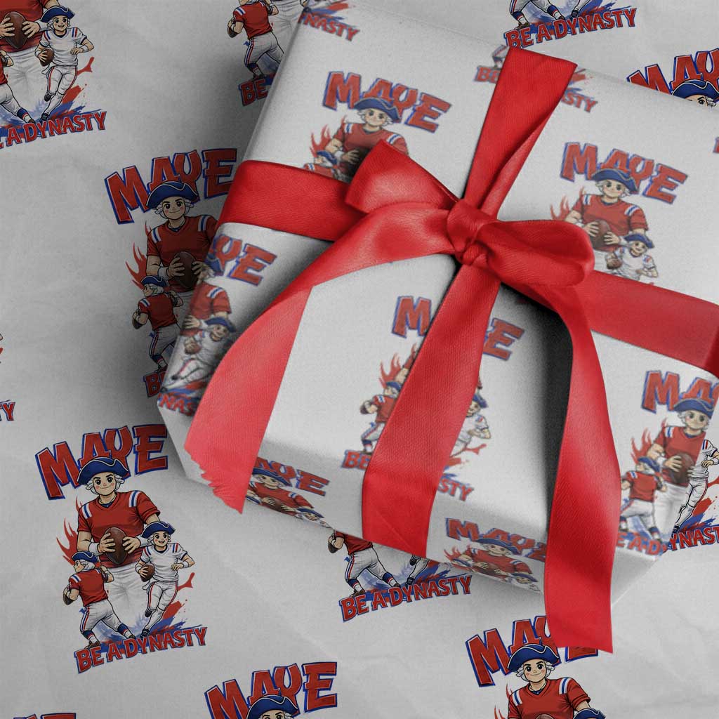 Maye Be A Dynasty Wrapping Paper Roll Funny QB Football Fan TS12 White Print Your Wear