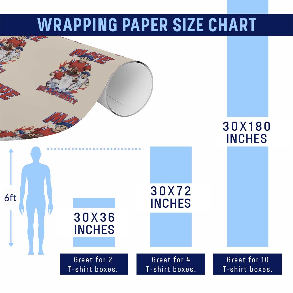 Maye Be A Dynasty Wrapping Paper Roll Funny QB Football Fan TS12 Print Your Wear