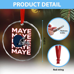 Maye Lover Crystal Glass Ornament NE Quarterback Fan Gift TS12 Print Your Wear