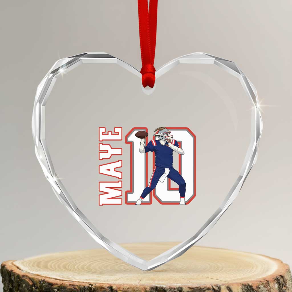 Maye Lover Heart Crystal Glass Ornament QB 10 Player Fan TS12 Transparent Glass 3'' Heart Print Your Wear
