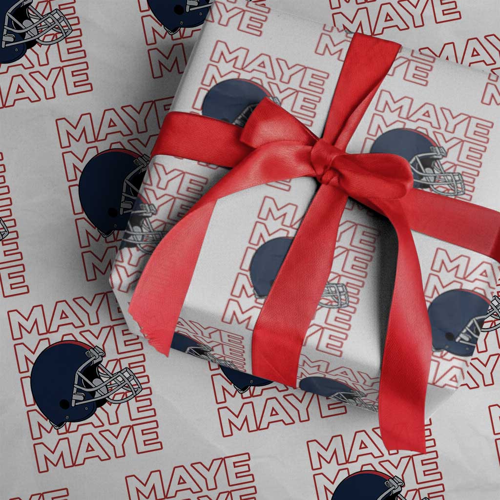 Maye Lover Wrapping Paper Roll NE Quarterback Fan Gift TS12 White Print Your Wear