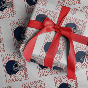 Maye Lover Wrapping Paper Roll NE Quarterback Fan Gift TS12 White Print Your Wear