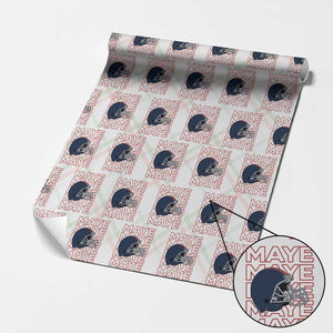 Maye Lover Wrapping Paper Roll NE Quarterback Fan Gift TS12 Christmas Plaid Print Your Wear
