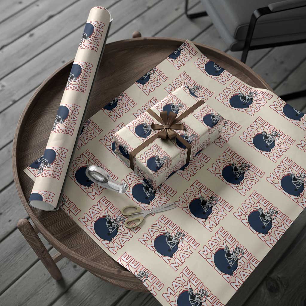 Maye Lover Wrapping Paper Roll NE Quarterback Fan Gift TS12 Beige Print Your Wear