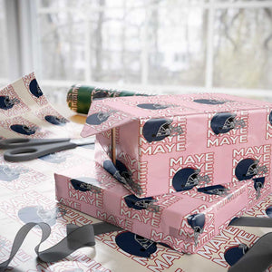 Maye Lover Wrapping Paper Roll NE Quarterback Fan Gift TS12 Light Pink Print Your Wear