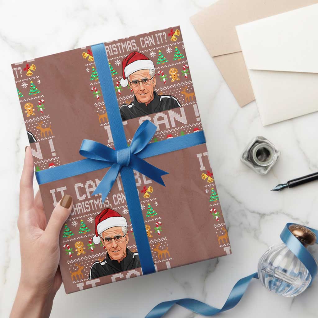 McCarthy It Cant Be Ugly Christmas Wrapping Paper Roll Retro Football Fan TS10 Mocha Print Your Wear