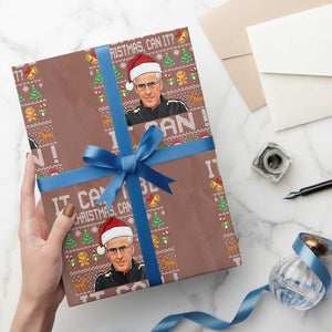 McCarthy It Cant Be Ugly Christmas Wrapping Paper Roll Retro Football Fan TS10 Mocha Print Your Wear