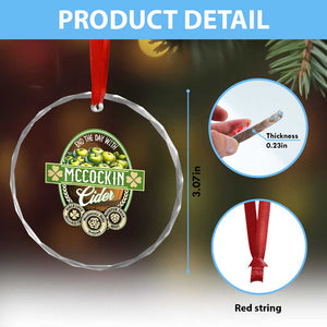Mccockin Cider Crystal Glass Ornament Funny St Patrick's Day TS02 Print Your Wear