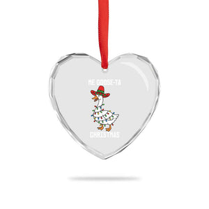 Me Goose Ta Heart Crystal Glass Ornament Funny Mexican Christmas TS14 Print Your Wear