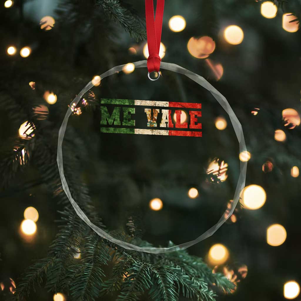 Me Vale Mexican Flag Latino Spanish Slang Crystal Glass Ornament TS11 Print Your Wear