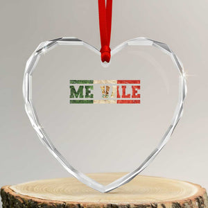 Me Vale Mexican Flag Latino Spanish Slang Heart Crystal Glass Ornament TS11 Transparent Glass 3'' Heart Print Your Wear