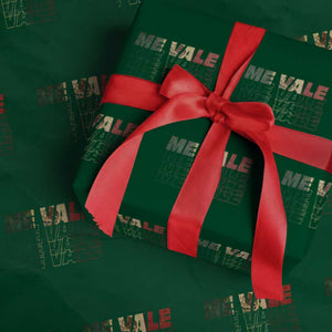 Me Vale Mexican Flag Wrapping Paper Roll Sarcastic Saying Latino Spanish Slang TS10 Green Print Your Wear
