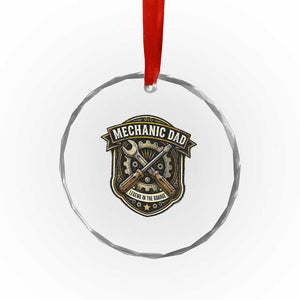 Mechanic Dad Legend In The Garage Crystal Glass Ornament Funny Auto Repair Fathers Day Gift TS12 Print Your Wear