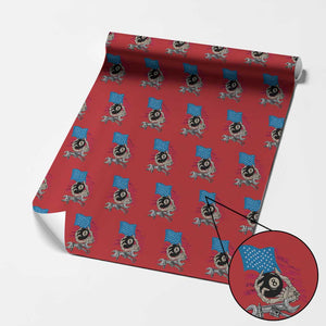 Mechanic Engineer Wrapping Paper Roll Mechanic Auto Car Repair American Flag Vintage Graphic TS02 Red Print Your Wear