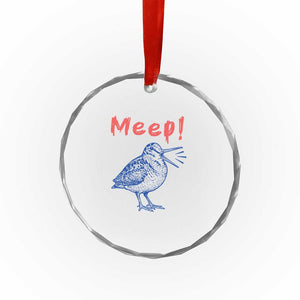 Meep Woodcock Crystal Glass Ornament Cute Bird Meme TS14 Print Your Wear