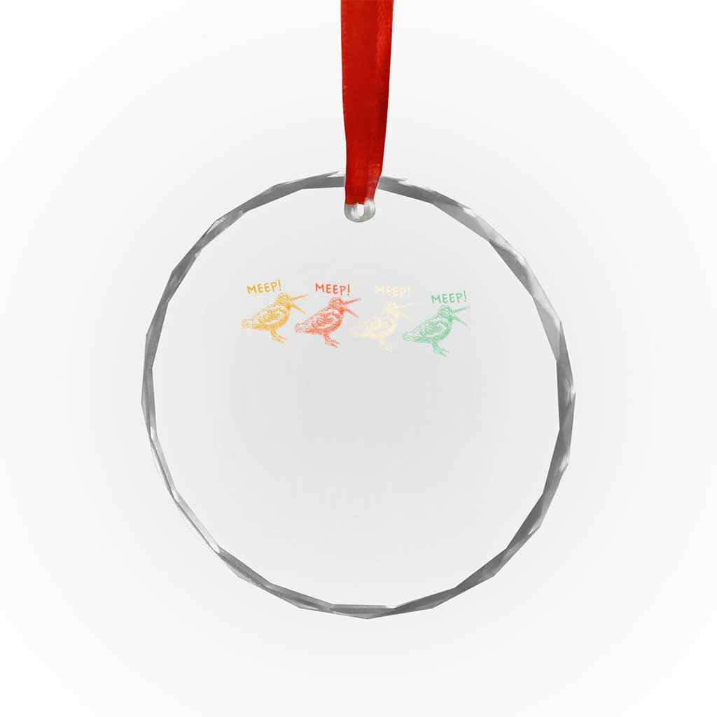 Meep Woodcock Crystal Glass Ornament Retro Timberdoodle Wildlife TS14 Print Your Wear