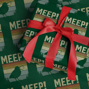 Meep Woodcock Wrapping Paper Roll Funny Nature Lover TS14 Green Print Your Wear