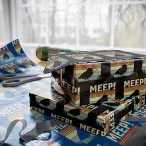 Meep Woodcock Wrapping Paper Roll Funny Nature Lover TS14 Black Print Your Wear