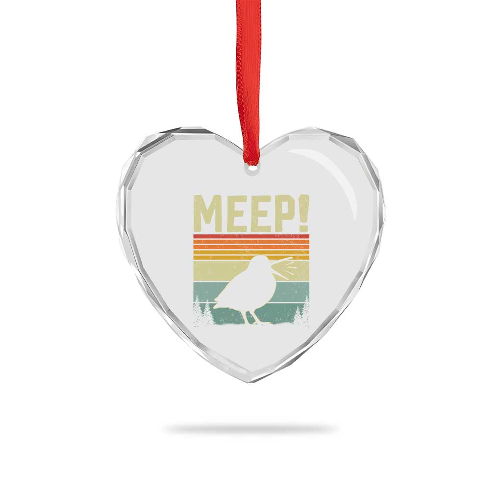 Meep Woodcock Heart Crystal Glass Ornament Funny Nature Lover TS14 Print Your Wear