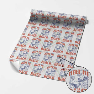 Meet Me At The Beach Wrapping Paper Roll Summer Girls Trip Bikini Lover Gift