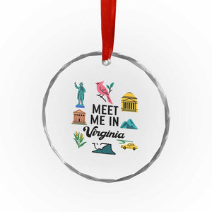 Meet Me in Virginia Crystal Glass Ornament Travel Souvenir East Coast State Pride TS14 Print Your Wear