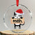 Meh Black Cat Sarcastic Funny Xmas Crystal Glass Ornament TS09 Transparent Glass 3'' Circle Print Your Wear