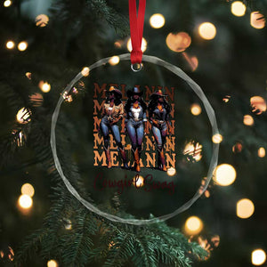 Melanin Cowgirl Swag Crystal Glass Ornament African American Cowgirls Black History Pride TS02 Print Your Wear