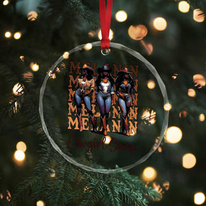 Melanin Cowgirl Swag Crystal Glass Ornament African American Cowgirls Black History Pride - Print Your Wear