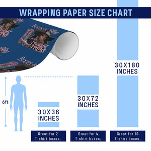 Melanin Cowgirl Wrapping Paper Roll Boots & Bling its a Cowgirl Thing Black Cowgirl Melanin TS02 Print Your Wear