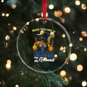 Melanin Cowgirls Linedance Crystal Glass Ornament Where Them Fans At Boots On Da Ground TS02 Print Your Wear