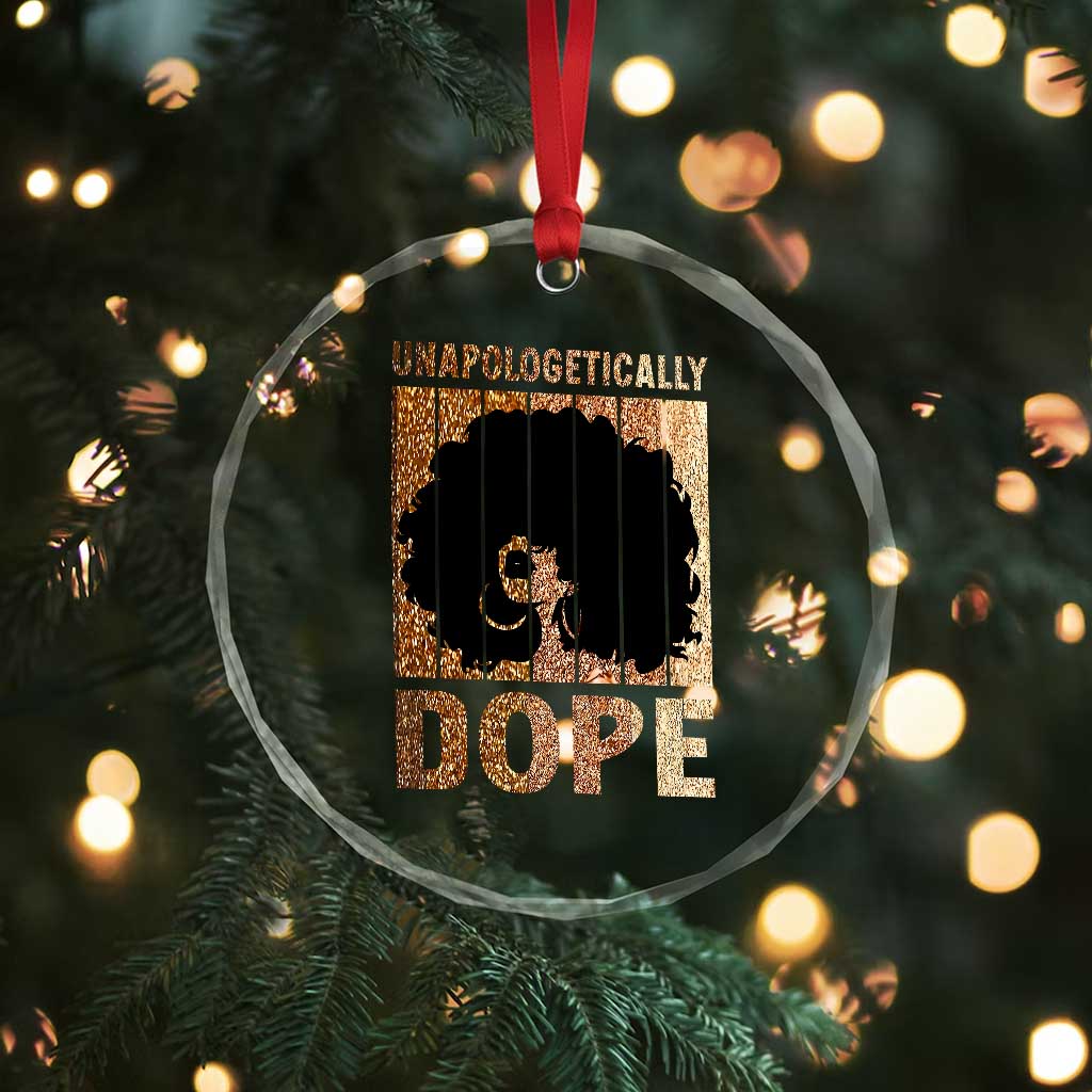 Melanin Queen Glitter Print Crystal Glass Ornament Unapologetically Dope TS12 Print Your Wear