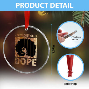 Melanin Queen Glitter Print Crystal Glass Ornament Unapologetically Dope TS12 Print Your Wear