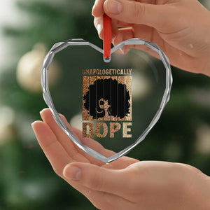 Melanin Queen Glitter Print Heart Crystal Glass Ornament Unapologetically Dope TS12 Print Your Wear