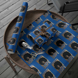 Melanin Queen Glitter Print Wrapping Paper Roll Unapologetically Dope TS12 Blue Print Your Wear