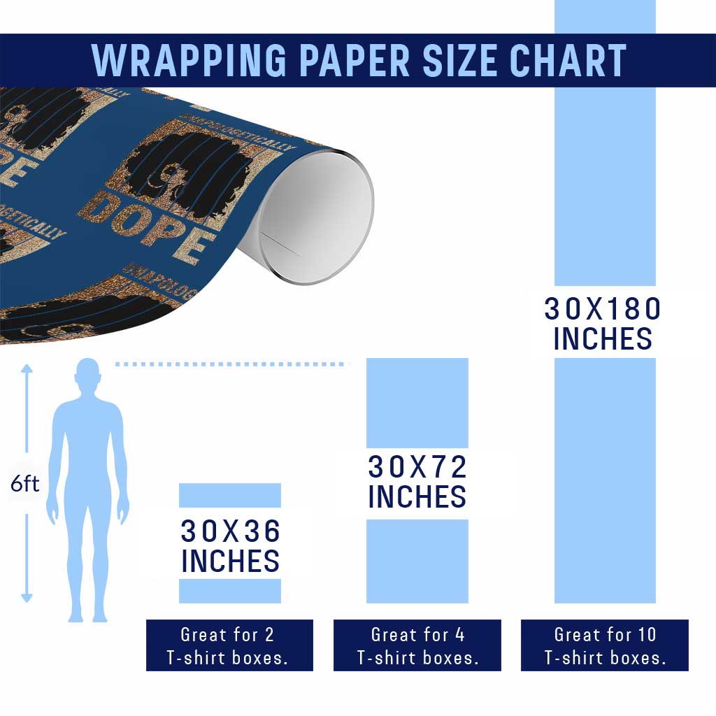 Melanin Queen Glitter Print Wrapping Paper Roll Unapologetically Dope TS12 Print Your Wear
