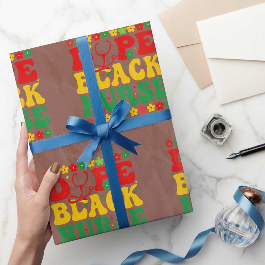Melanin Queen Nursing Black History Month Gift Wrapping Paper Roll Dope Black Nurse TS12 Mocha Print Your Wear